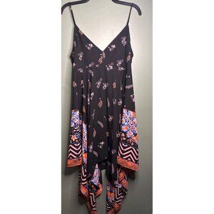 Express Women’s Size M Babydoll Dress Floral Aztec Y2K Retro Cottagecore Vtg